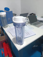 AMBOHR 10*2.5 inch transparent filter bottle - 6-point mouth plastic teeth