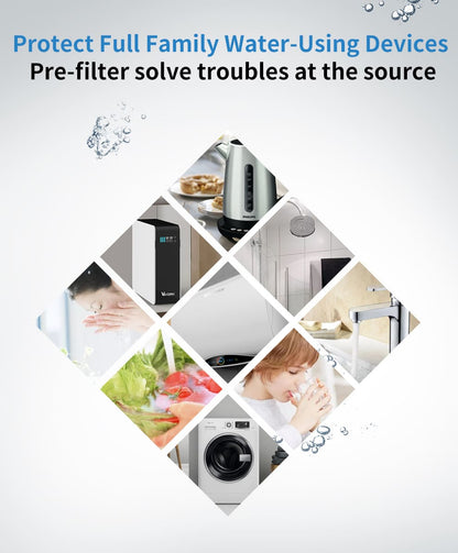 AMBOHR AF-P10 prefilter self cleaning filters for sediment whole house water purifier