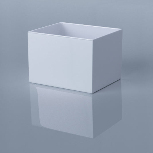 AMBOHR Modern Small Size Bathroom White Bath Tub Solid Surface Deep Soaking Free Standing Acrylic Bathtub