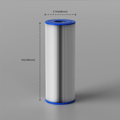 AMBOHR 7*2.7 Inch PP Pleated Sediment Water Filter Cartridge for Mini Chiller 6 piece pack