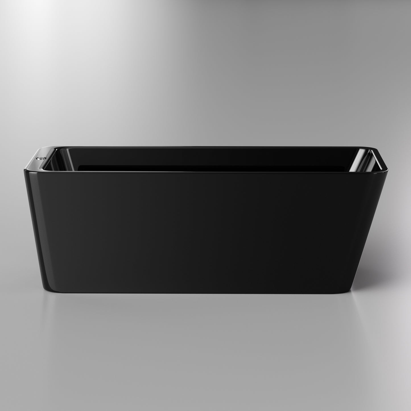 AMBOHR Black Acrylic Indoor Bathroom Bath Tub Cold Plunge Soaking Bathtub