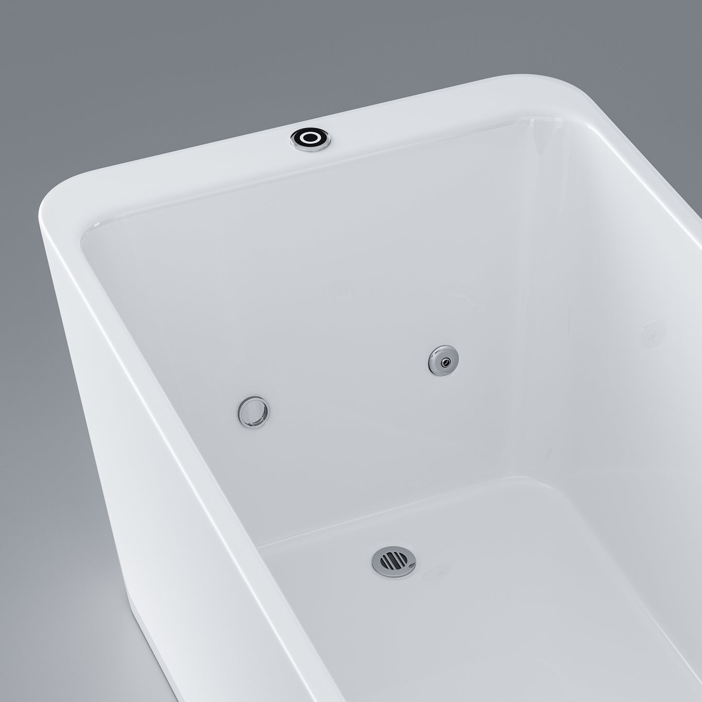 AMBOHR Acrylic Indoor Bathroom Bath Tub Smart Cold Plunge Soaking Bathtub Freestanding Bathtub for Adult