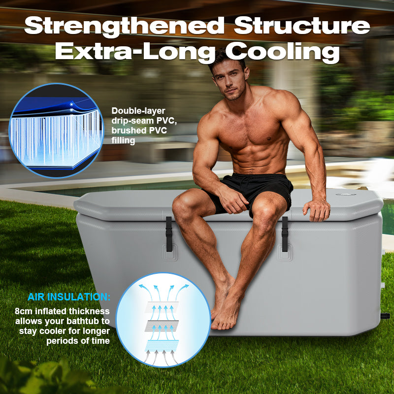 AMBOHR Cold Plunge AirCore Slant Tub with Chiller-AMBOHR