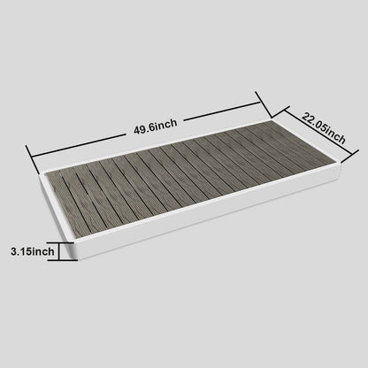 AMBOHR Wooden Anti-slip and Easy-to-clean Cold Water Basin Bathtub Mat
