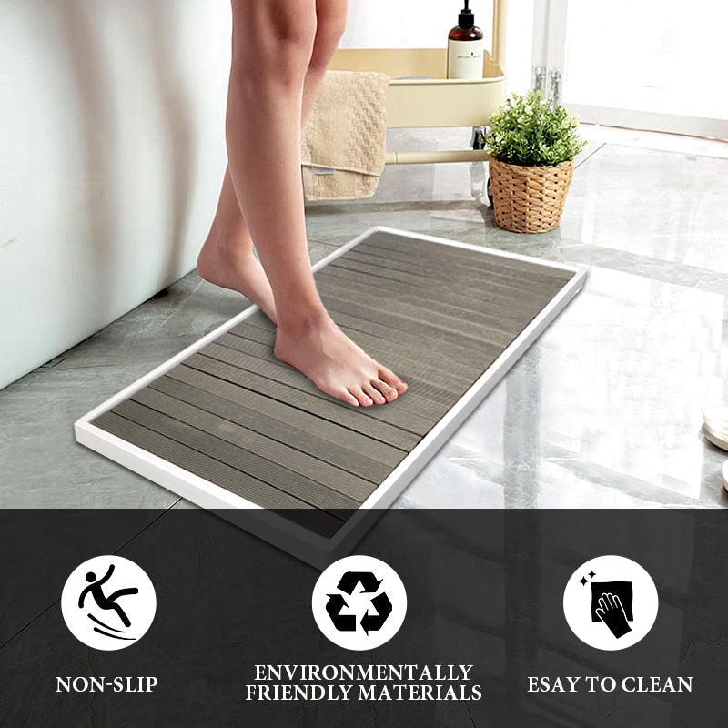 AMBOHR Wooden Anti-slip and Easy-to-clean Cold Water Basin Bathtub Mat