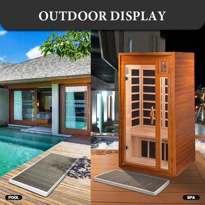 AMBOHR Wooden Anti-slip and Easy-to-clean Cold Water Basin Bathtub Mat