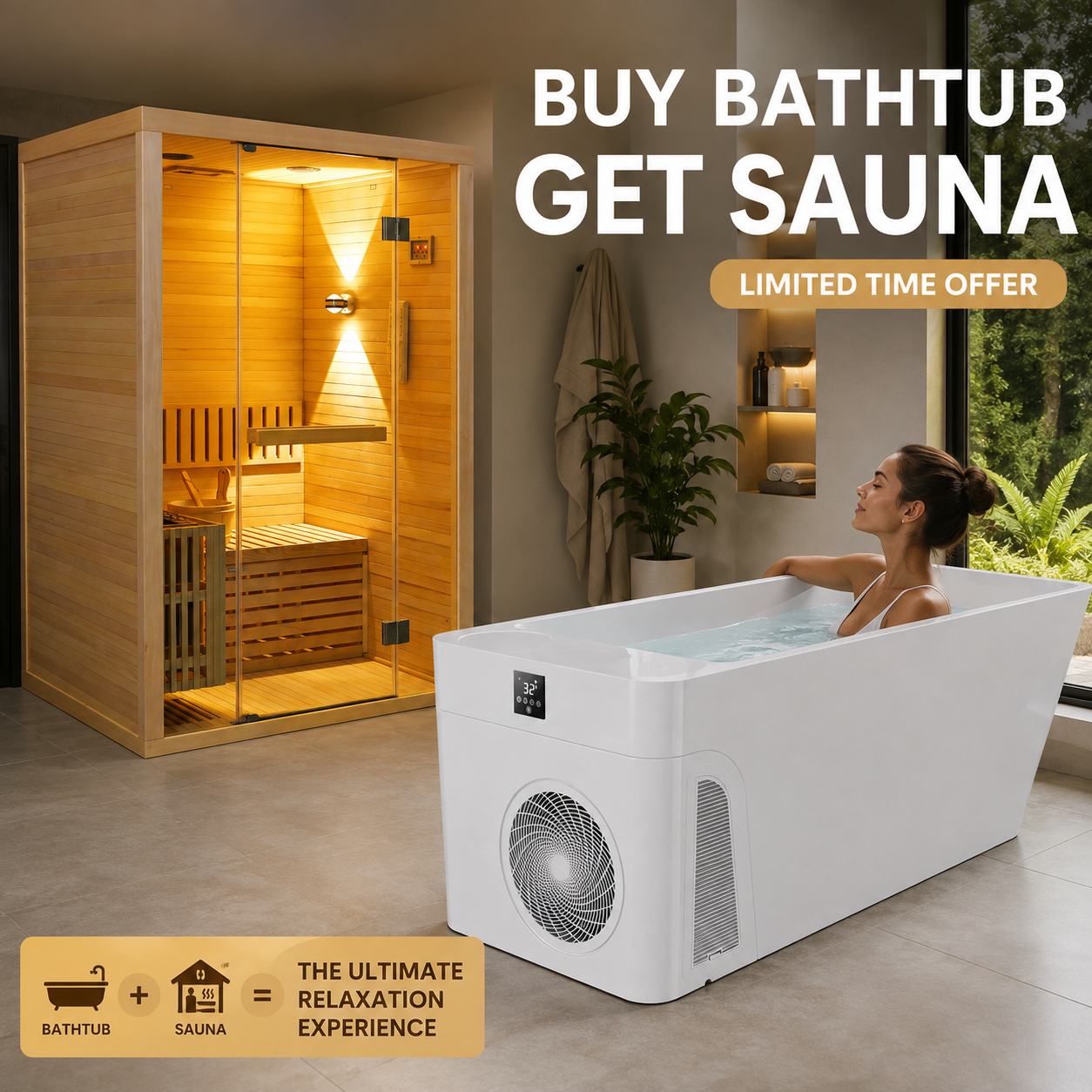 Deeptime All-In + Stove Sauna Bundle