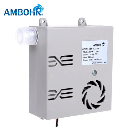 AMBOHR Water Ozone Generator 200-300mg/hr AC220V/DC12V CDW-200S Built-in Venturi 1/2 inch Connector Ozone module