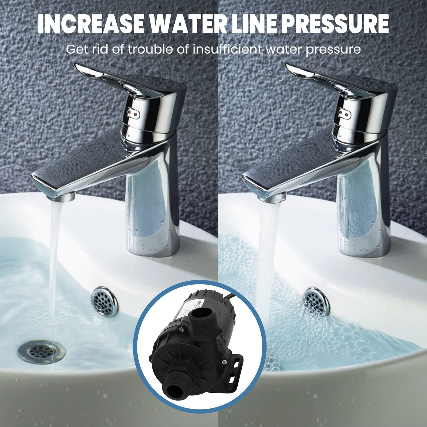 AMBOHR WP-DC60A/WP-DC60G Mini Submersible Water Pump DC 12/24 V mini dc motor water pump 950 for Cold Plunge 1/2HP 1HP chiller bathtub conversion