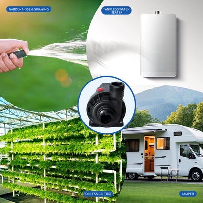 AMBOHR WP-DC80A/G/F DC12V/24V Water Pump for Pet Water Fountain and Water Cooling  for Cold Plunge 1/2HP 1HP chiller bathtub conversion