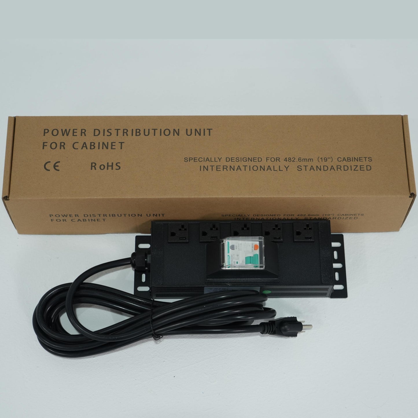 AMBOHR High Quality Power Strip US Cabinet Socket Outlet Power Distribution with Switch & Overload Protection 125V