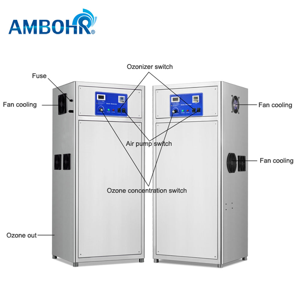 AMBOHR AOG-A100 Ozone Generator 100g SPA Ozone Swimming Pool Purifier for Water Treatment