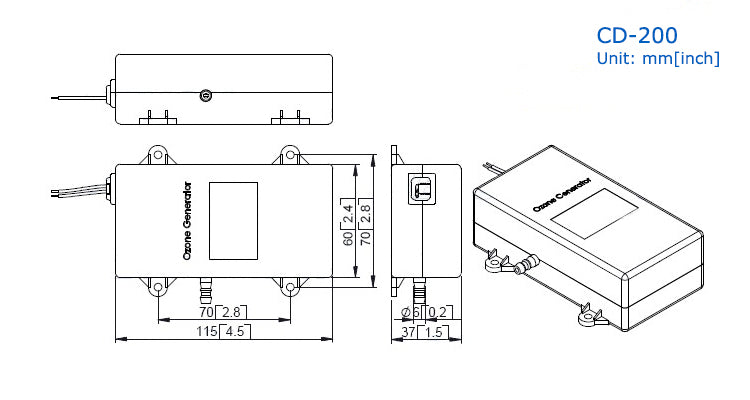 OkayOzone CD-200 Sewage Water Treatment Ozone Generator Module Medical Therapy