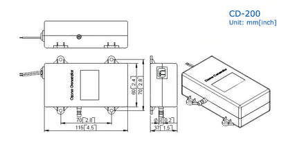 OkayOzone CD-200 Sewage Water Treatment Ozone Generator Module Medical Therapy